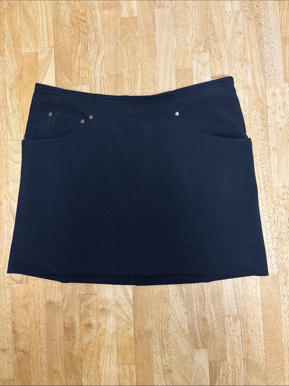 Urban Outfitters Black Twill Utility Mini Skirt Y2K Exposed Zipper Small S